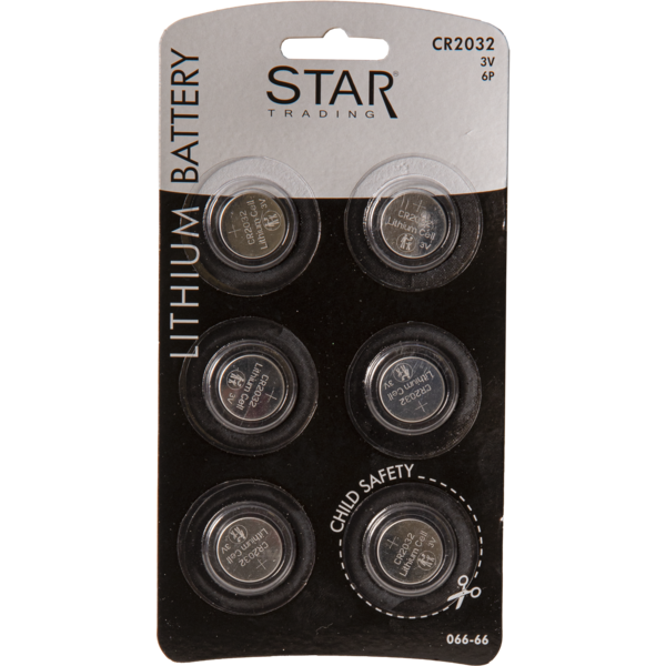 Batteri 6-pack CR2032