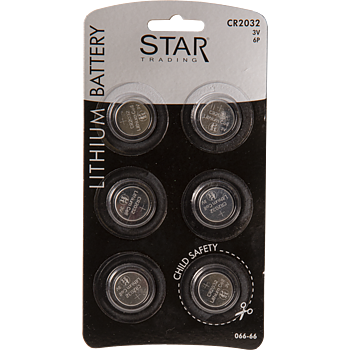 Batteri 6-pack CR2032