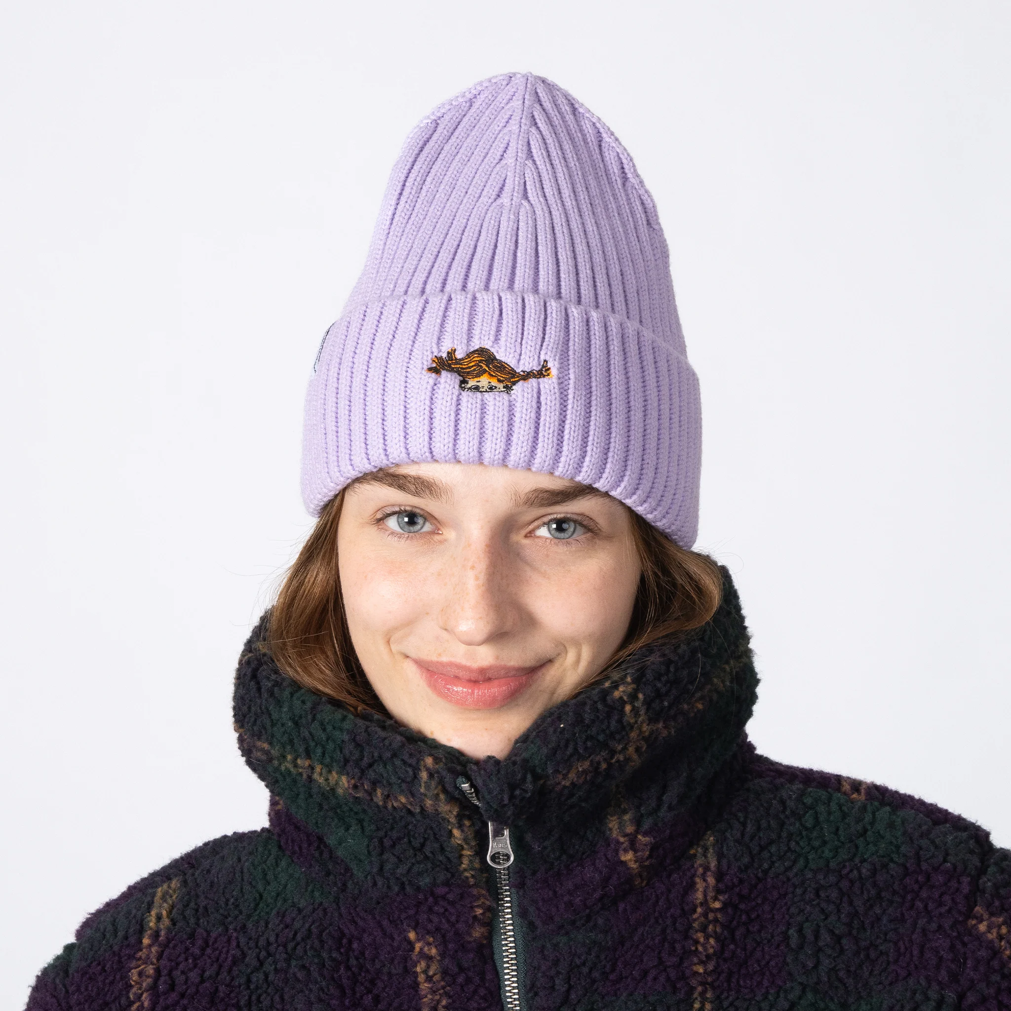 Pippi Embroidered Beanie - Adult - Lavender - 2