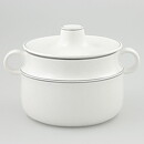 Stig Lindberg (Birka 1973) White Tureen with Linear Decor 24/17 cm
