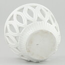 Gunnar Nylund (Olympia 1940s) White Flower Pot with Crosscut Decor 15 cm