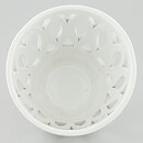 Gunnar Nylund (Olympia 1940s) White Flower Pot with Crosscut Decor 15 cm
