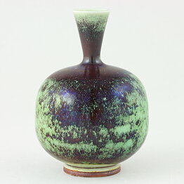 Berndt Friberg (1971) Unique Vase with Celadon/Oxblood Glaze 9 cm