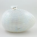 Bertil Vallien (Aphrodite 1985) White/Black Swelling Vase 26 cm