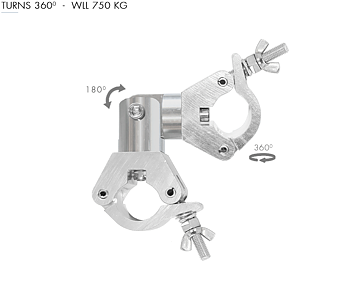 Dubbelkoppling för Ø 45-52 mm rör / 750 kg