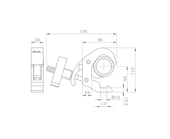 Koppling för Ø 38-51 mm / 100 kg