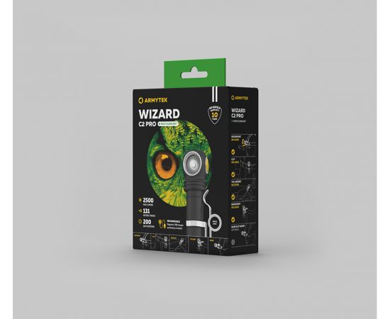 ArmyTek Wizard C2 Pro, Wizard Pro Magnet usb cree XHP50.2 White
