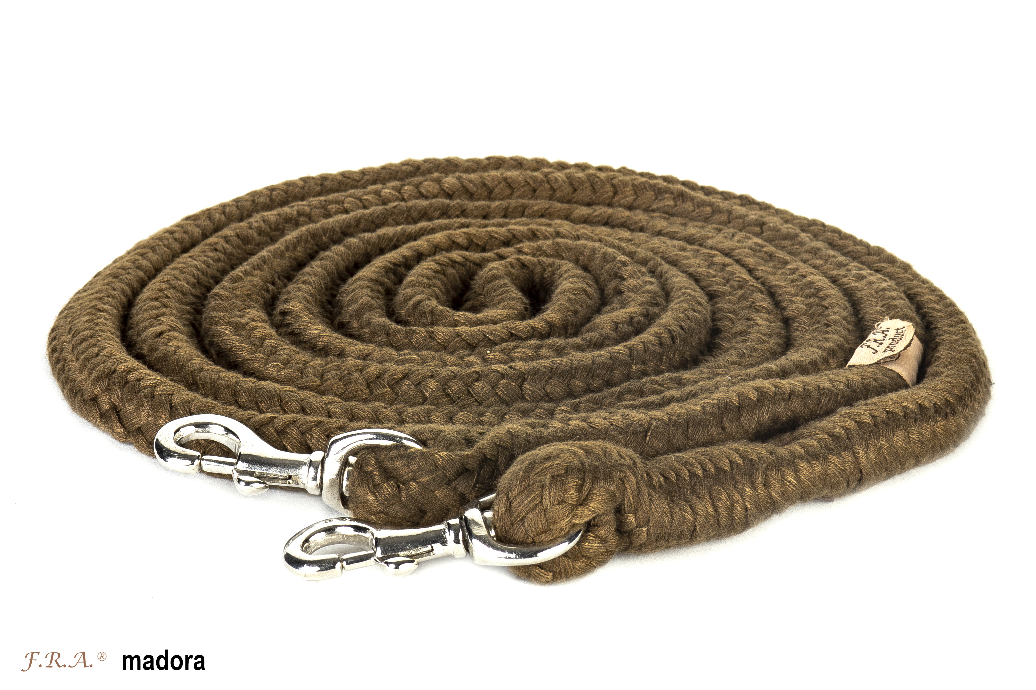 Rope reins F.R.A.® Madora, 3 m, brown