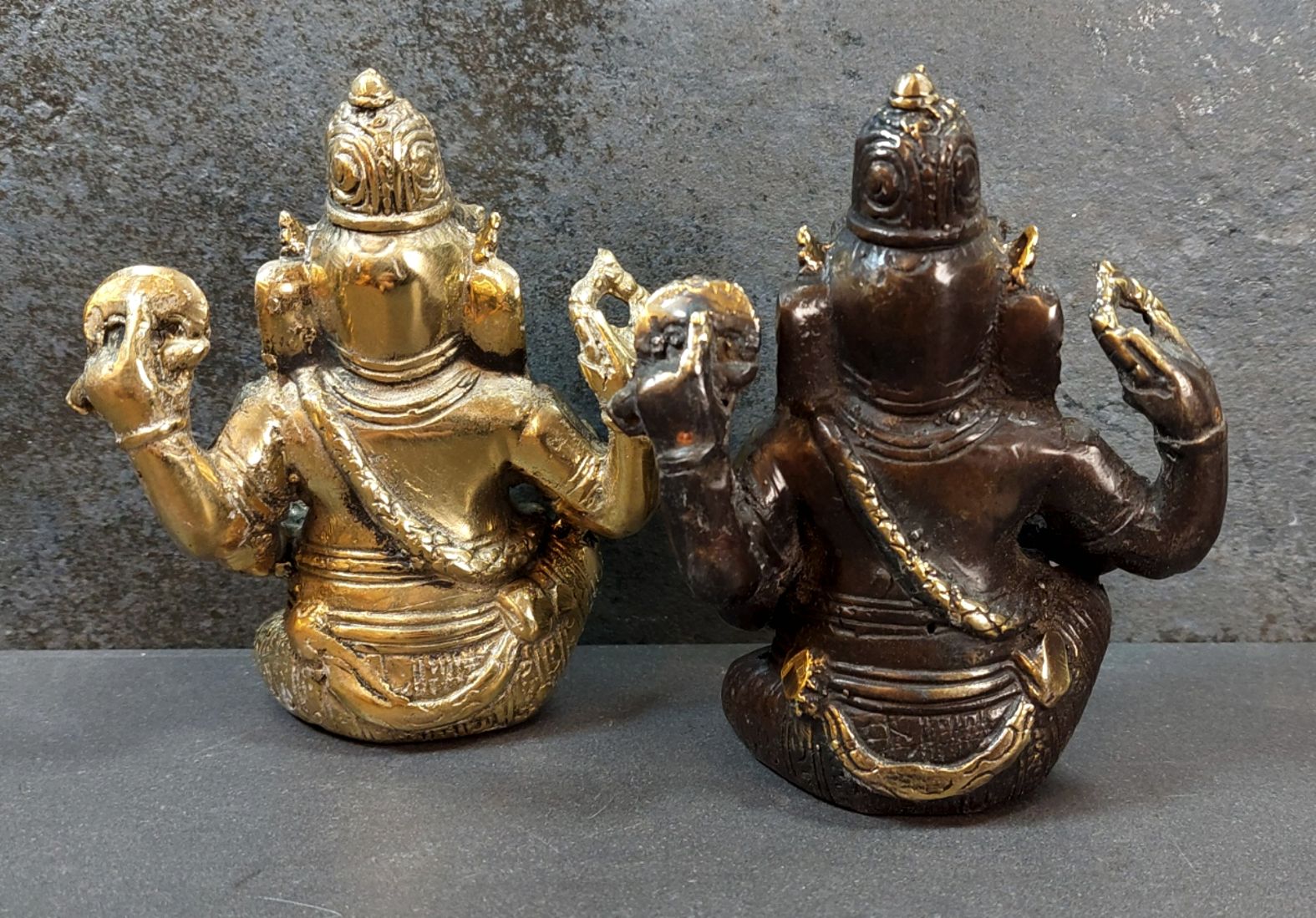 Ganesha  i Putsad Mässing   - 12cm - 2