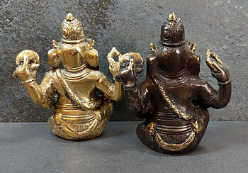 Ganesha  i Putsad Mässing   - 12cm