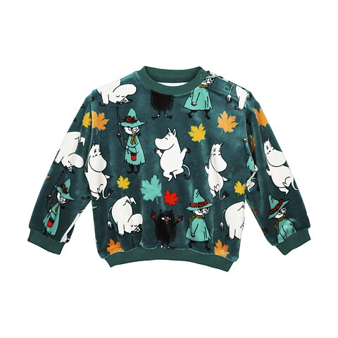 Mumin Hurtigt  Velour Tröja grön
