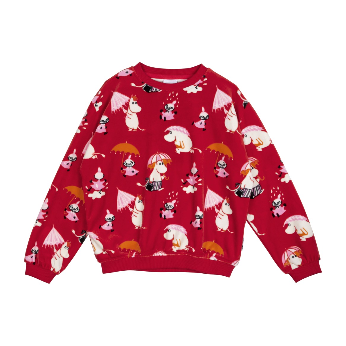 Moomin Rainy Day Velor Sweater Red