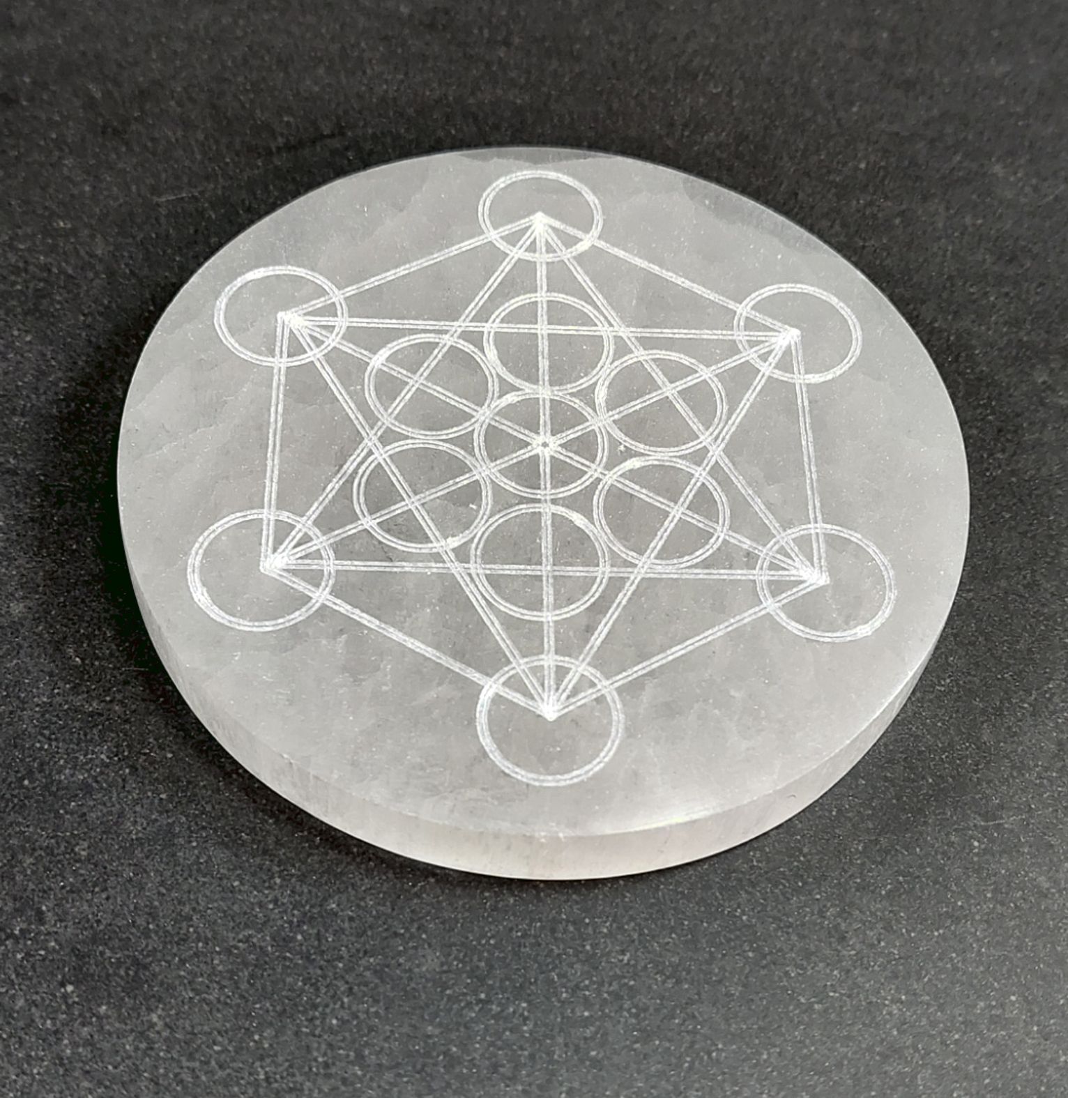 Metatron Selenit laddningsplatta  - 10cm