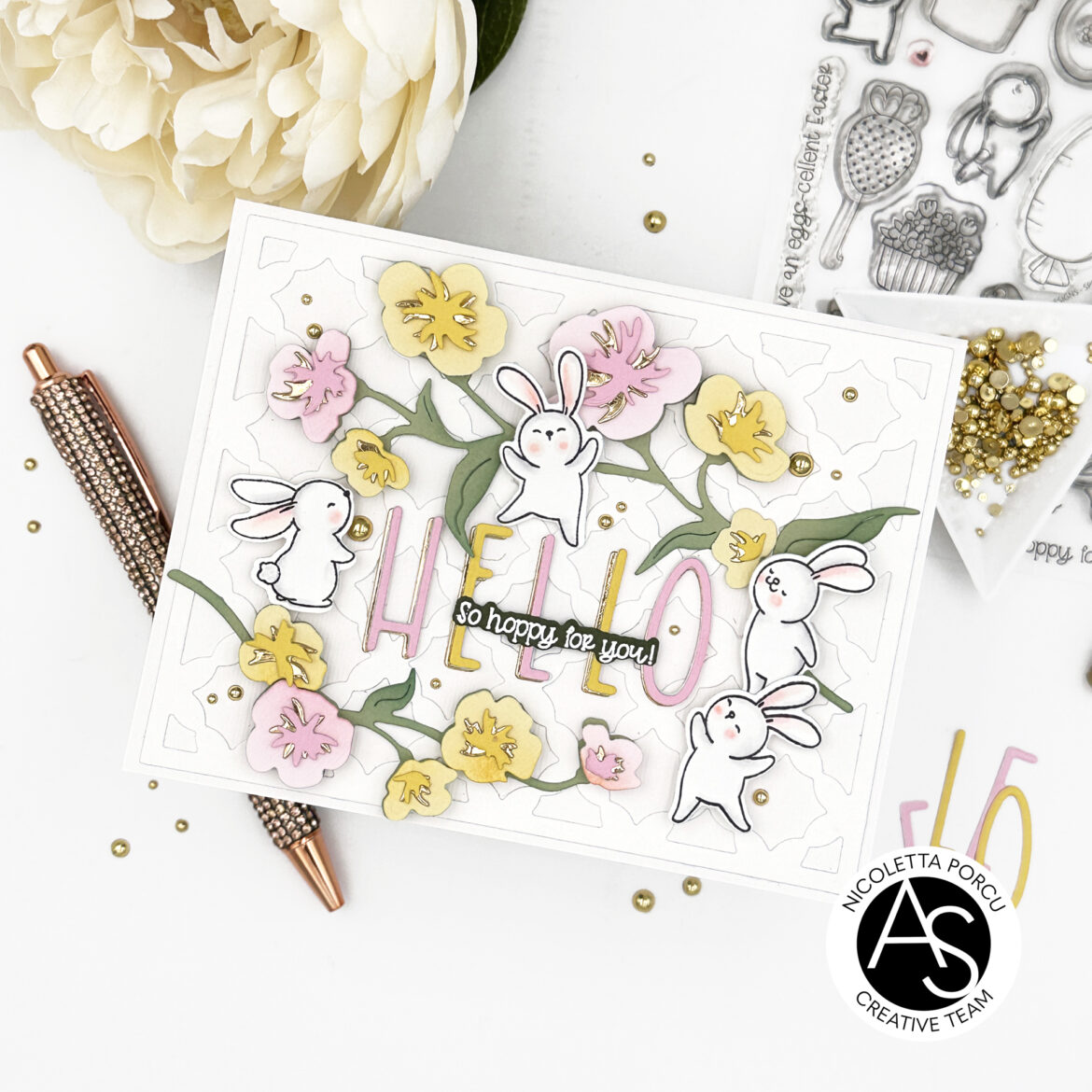 ALEX SYBERIA DESIGNS Spring Bunnies Clear Stamp Set - 2