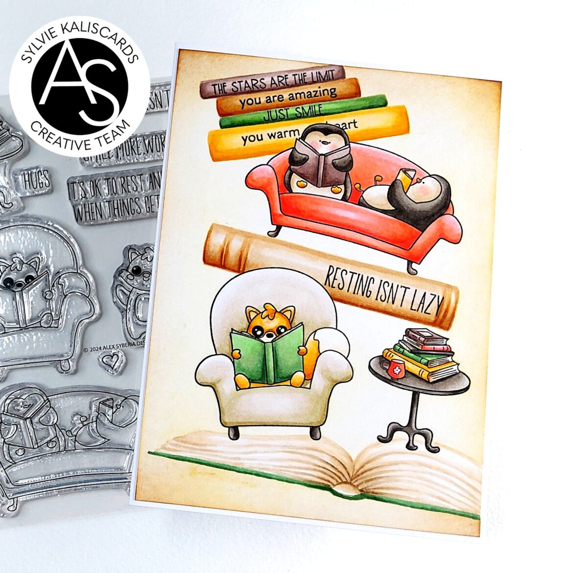 ALEX SYBERIA DESIGNS Smile More Clear Stamp Set  - 8