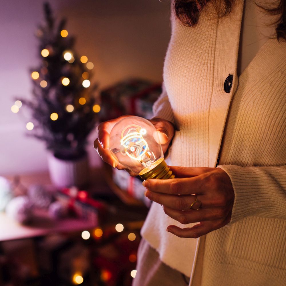 Bulb fiction, glödlampsformad bordslampa, Santa Claus - 7