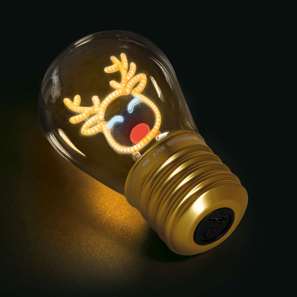 Bulb fiction, glödlampsformad bordslampa, Reindeer - 6