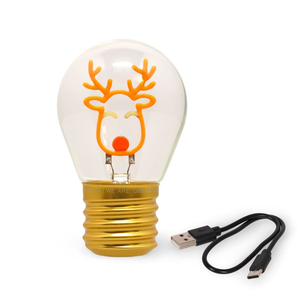 Bulb fiction, glödlampsformad bordslampa, Reindeer - 4