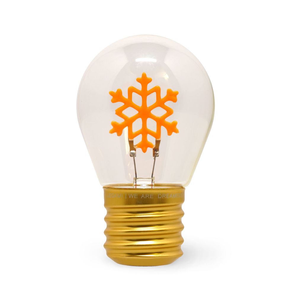 Bulb fiction, glödlampsformad bordslampa, Snowflakes