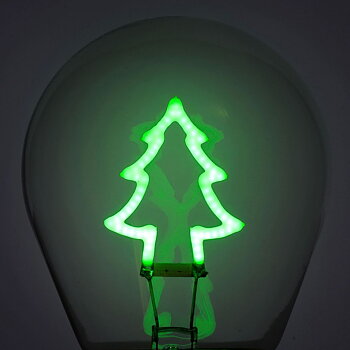 Bulb fiction, glödlampsformad bordslampa, Christmas Tree