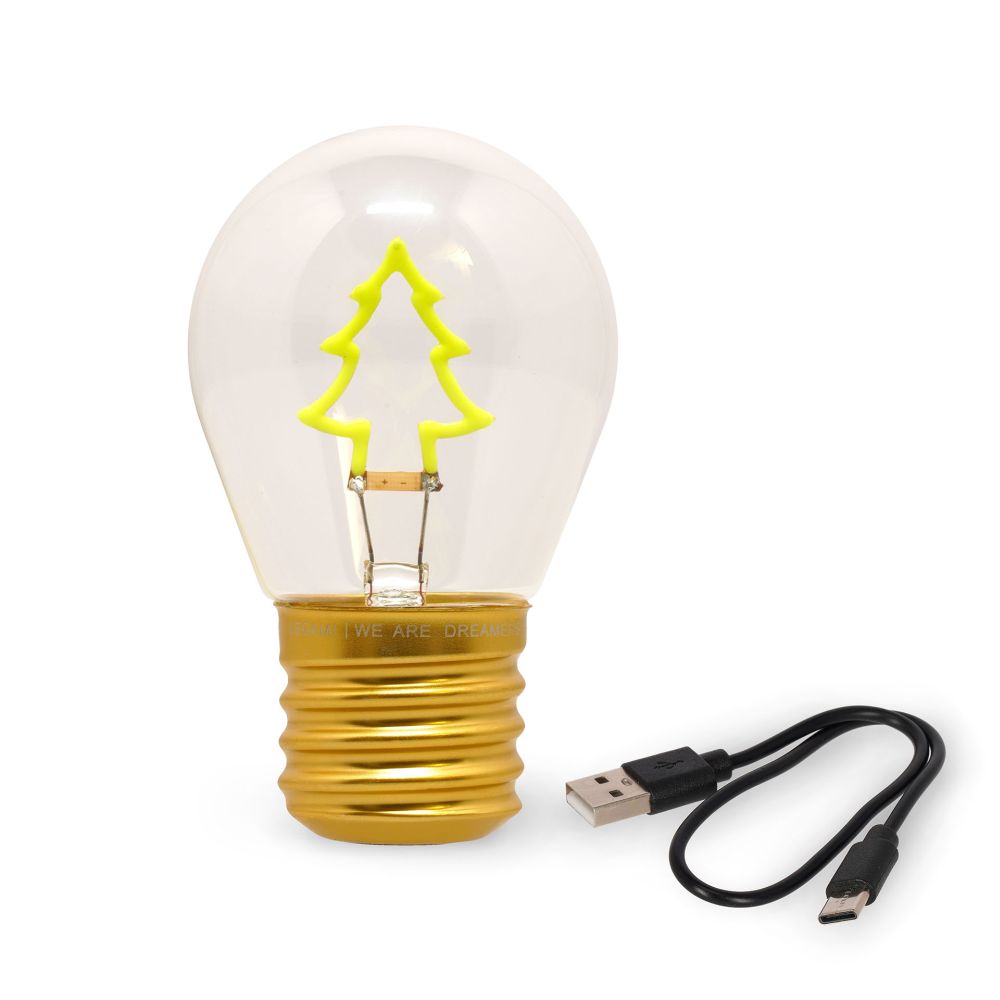Bulb fiction, glödlampsformad bordslampa, Christmas Tree - 5