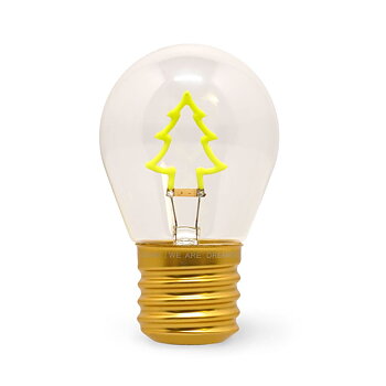 Bulb fiction, glödlampsformad bordslampa, Christmas Tree