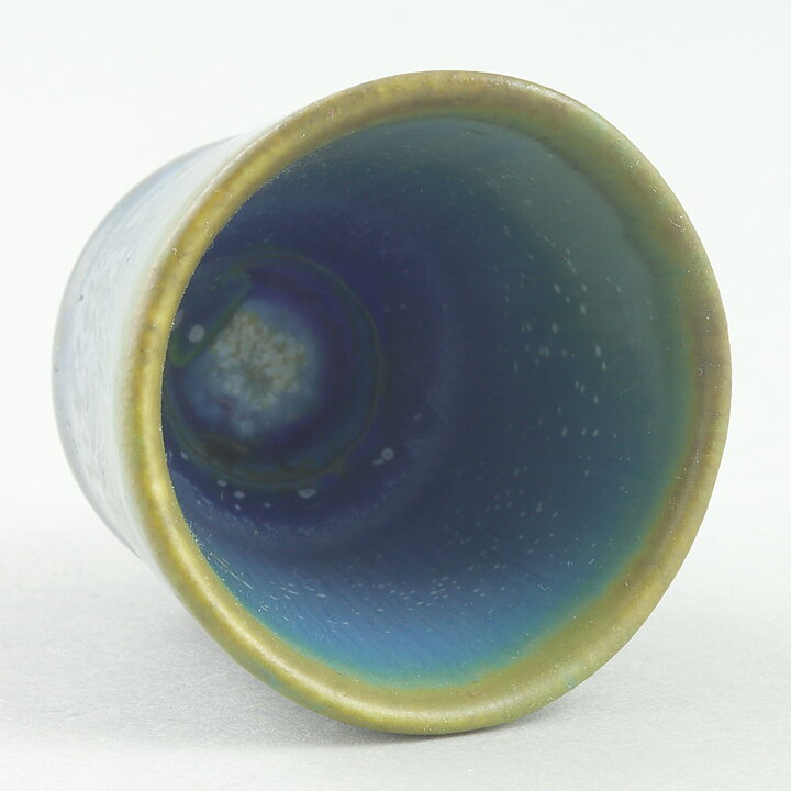 カールハリー・スタルハーネ  青いミニチュアのベース  (4cm)  1950年代  (#38)