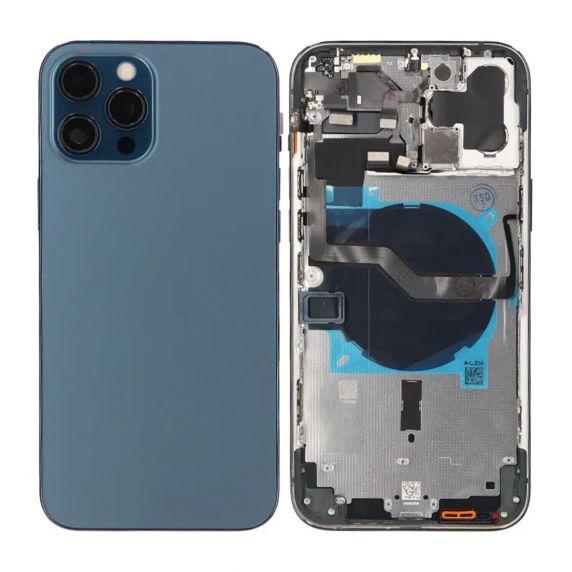 iPhone 12 Pro Max Baksida med Komplett Ram - Blå