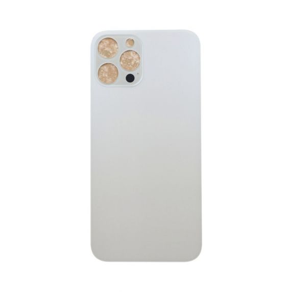 iPhone 12 Pro Max Baksida Glas med Självhäftande tejp - Vit
