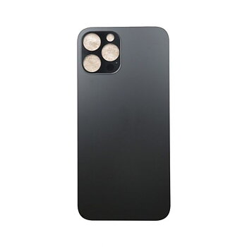 iPhone 12 Pro Max Baksida Glas med Självhäftande tejp - Svart