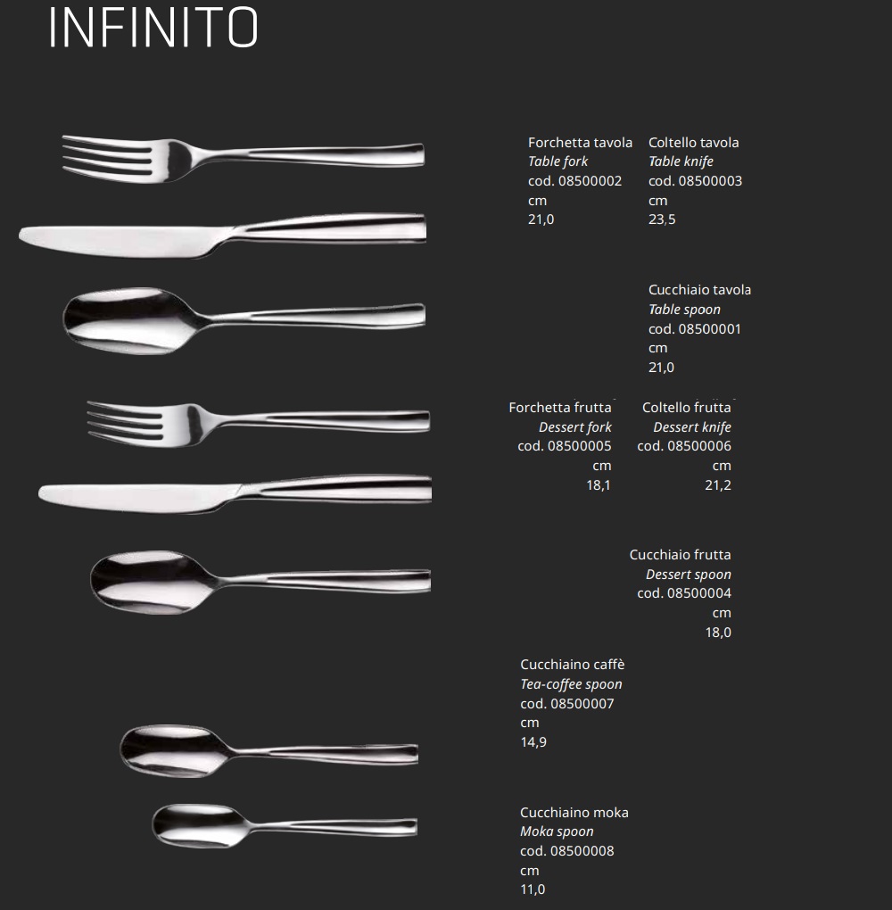  Bestick Infinito Rostfritt 18-0 Pinti Inox 0850- - 7