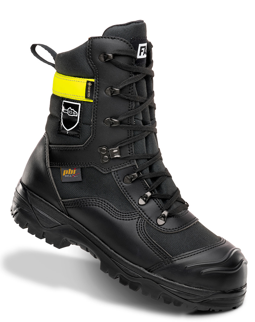 Brannstøvel halv høy- FAL FTX701C i Goretex og PBI med Sagvern, Snøring, EN 15090:2012 F1PA+T+SRC+HI3+CI+AN og EN 17249:2013 Class 2