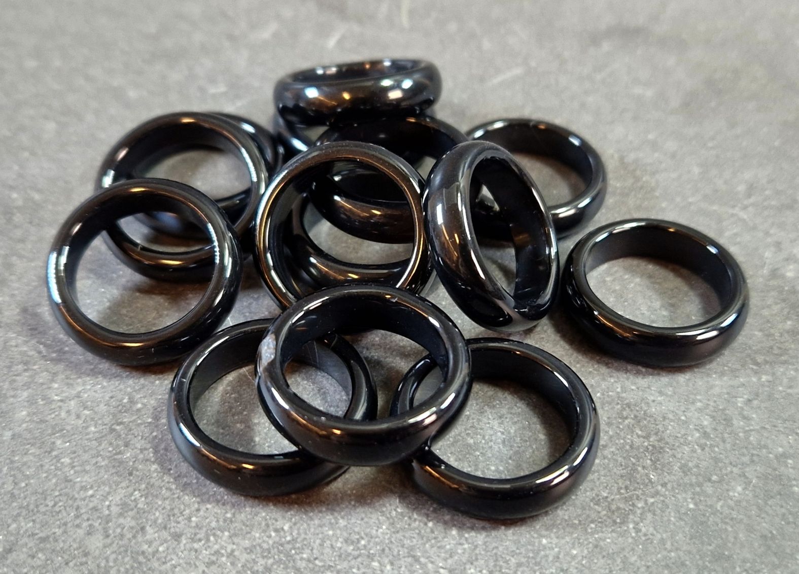 Svart Onyx Ringar - Bullig