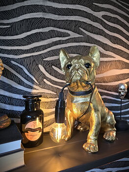 Lampa - Sitting Dog Gold