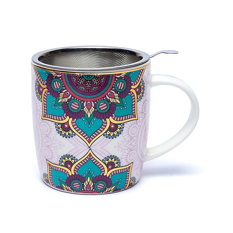 Teinfusionsenhet Mugg Mandala turkos 400 ml - 3