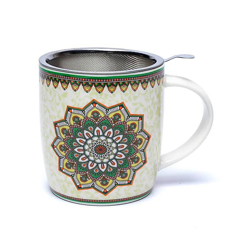 Teinfusionsenhet Mugg Mandala Grön 400 ml - 4