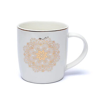 Teinfusionsenhet Mugg Mandala Vit 400 ml