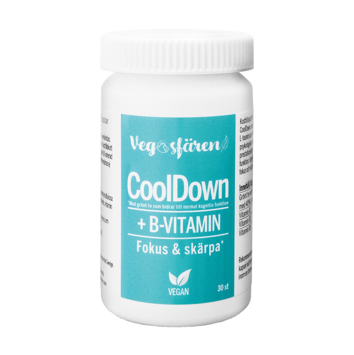 CoolDown + B-vitamin 30 kapslar Vegosfären