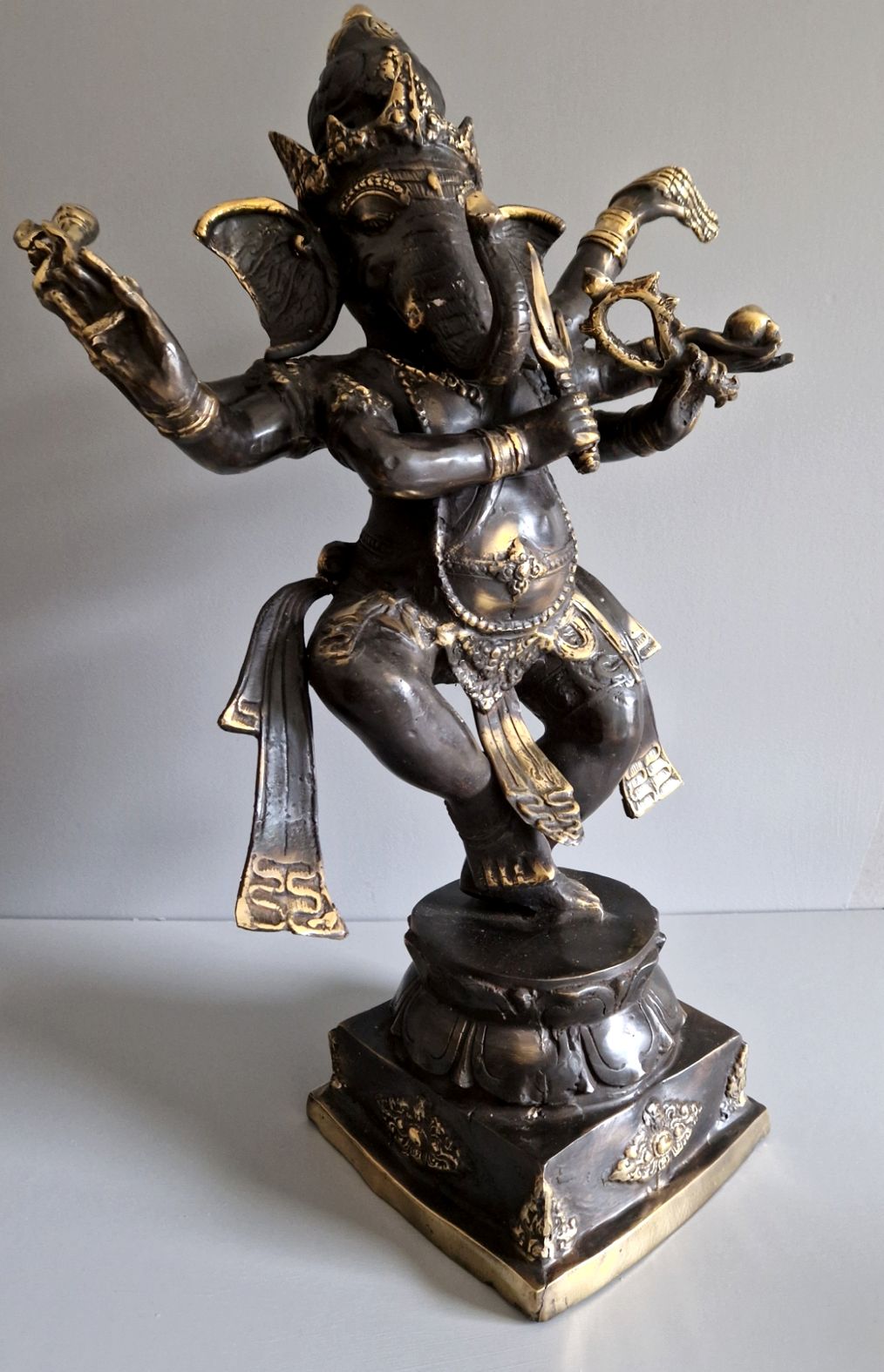 Ganesha  Staty i Mässing , 57cm - 4