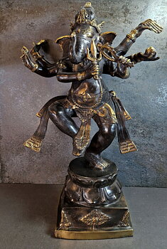 Ganesha  Staty i Mässing , 57cm