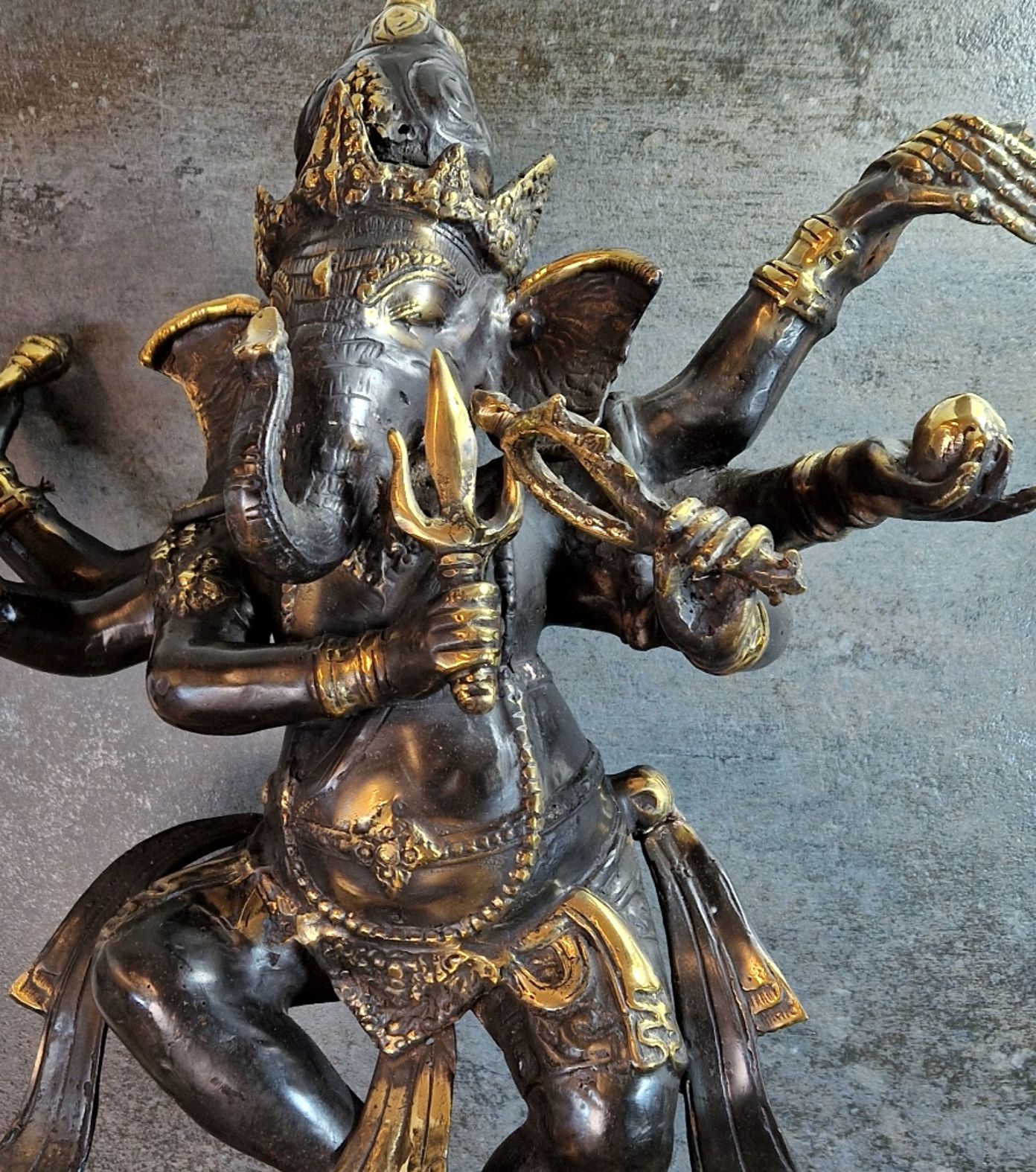 Ganesha  Staty i Mässing , 57cm - 2