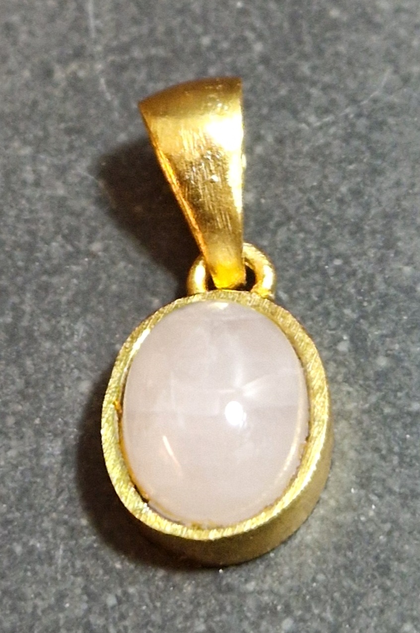 Sten Hänge, Guld Vermeil - Oval - 8