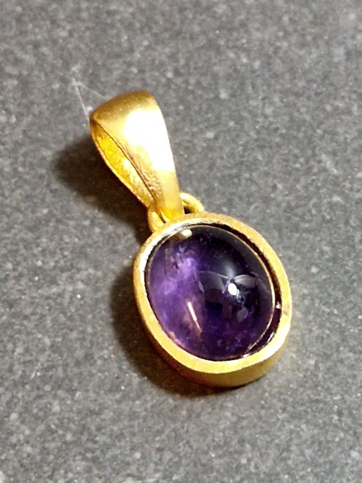 Sten Hänge, Guld Vermeil - Oval - 3
