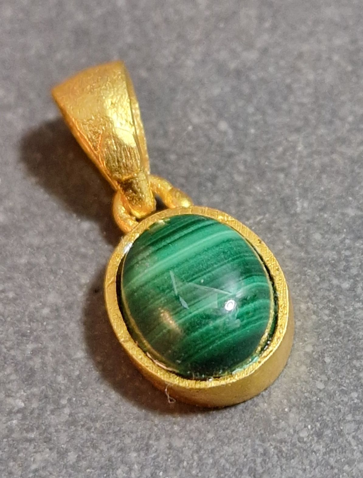 Sten Hänge, Guld Vermeil - Oval - 6