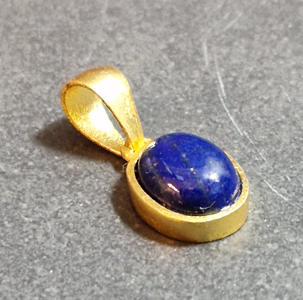 Sten Hänge, Guld Vermeil - Oval - 5