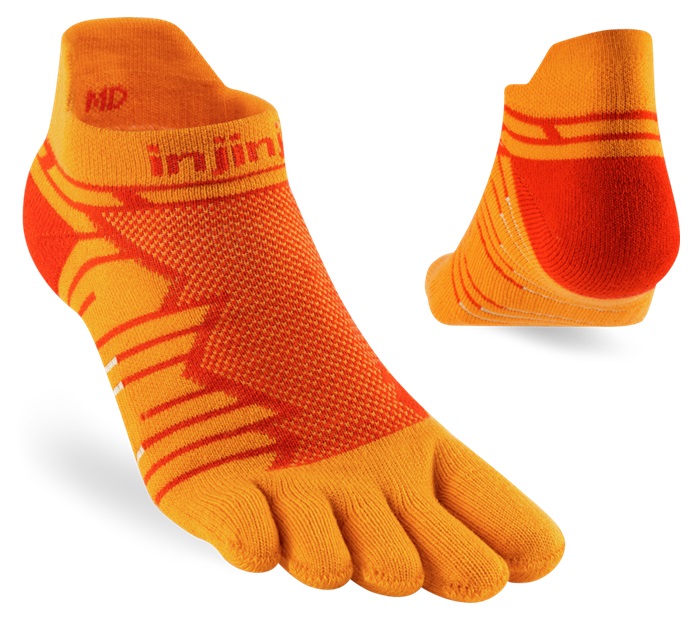 Injinji Ultra Run No-Show Desert Orange