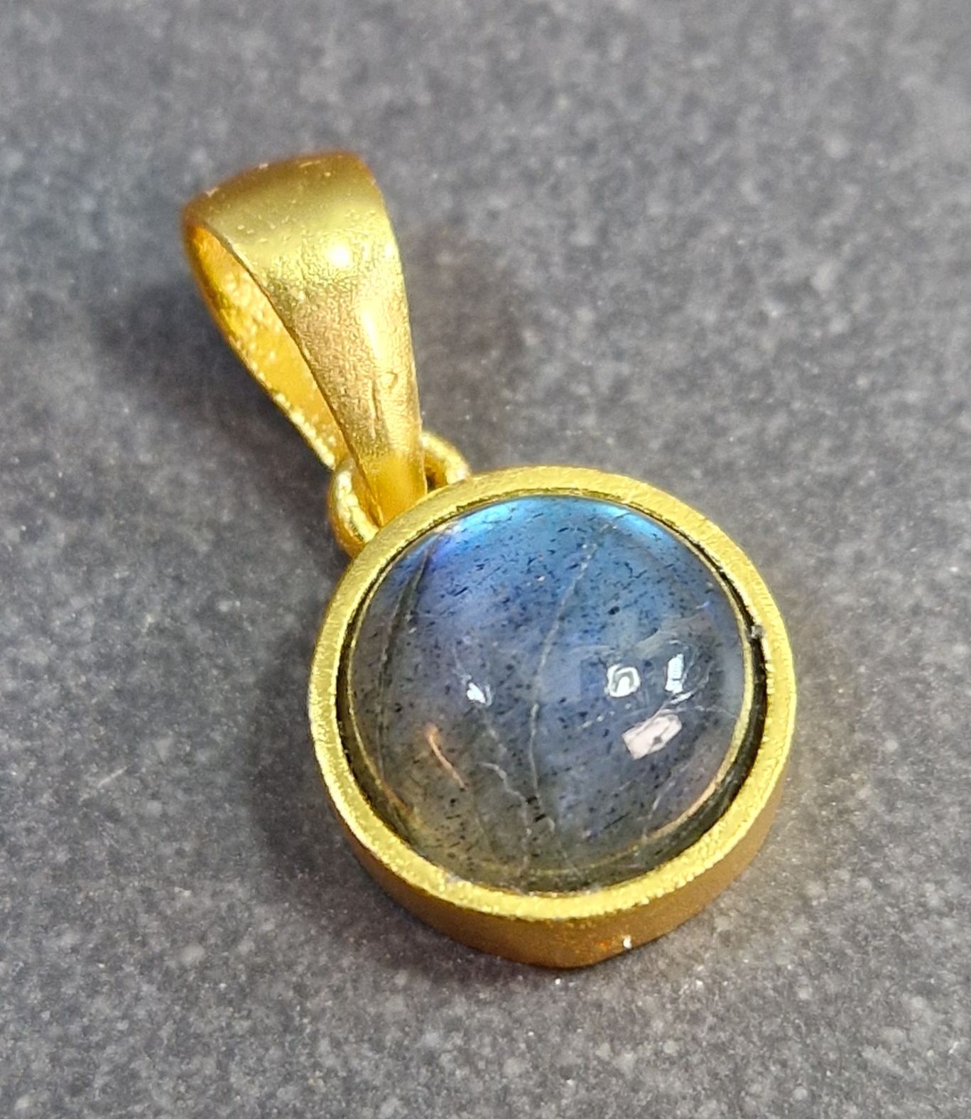 Sten Hänge, Guld Vermeil - Rund - 4