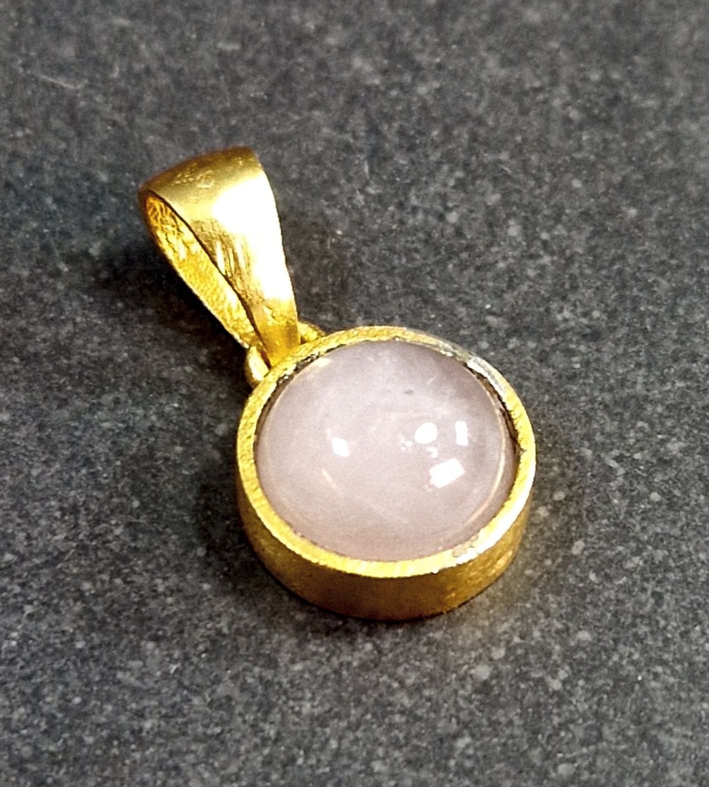 Sten Hänge, Guld Vermeil - Rund - 3