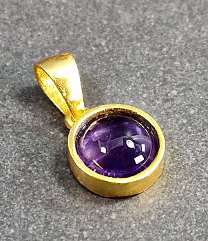 Sten Hänge, Guld Vermeil - Rund