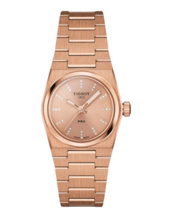 T137.010.33.506.00 Tissot PRX 25 Rosé med diamant index